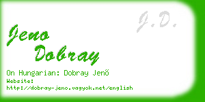 jeno dobray business card